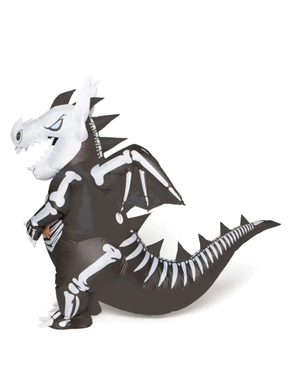 Spooktacular Creations Full Body Dragon Skeleton Inflatable Costume Kids Medium